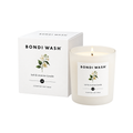 Bondi Wash scented soy wax candle with salt jasmine fragrance, featuring a sleek jar and natural candle wick.