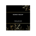 Black packaging of Bondi Wash Hand Care Duo with gold accents and botanical designs.