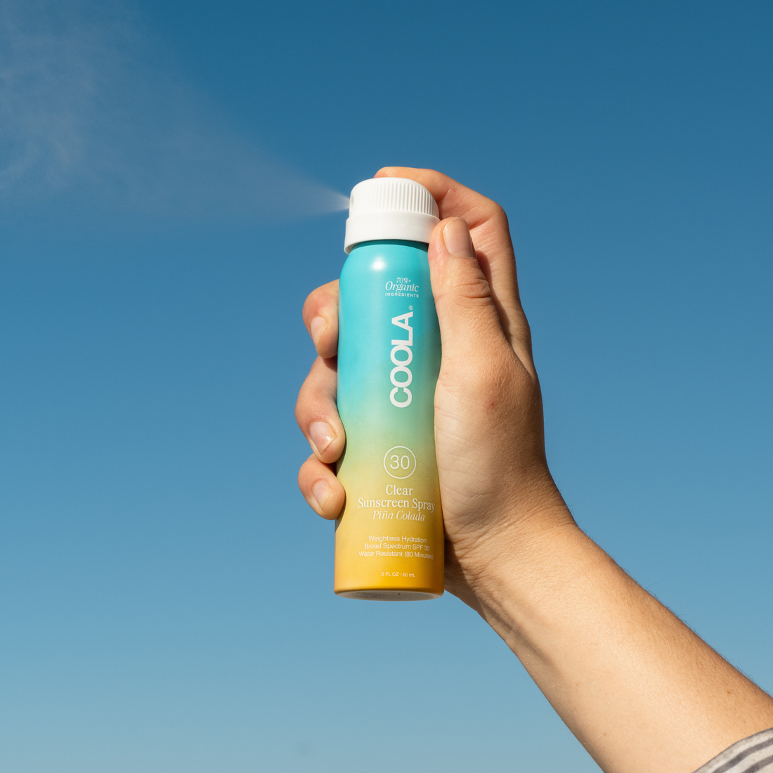 Coola Clear Sunscreen Spray SPF30 Travel Size - Pina Colada