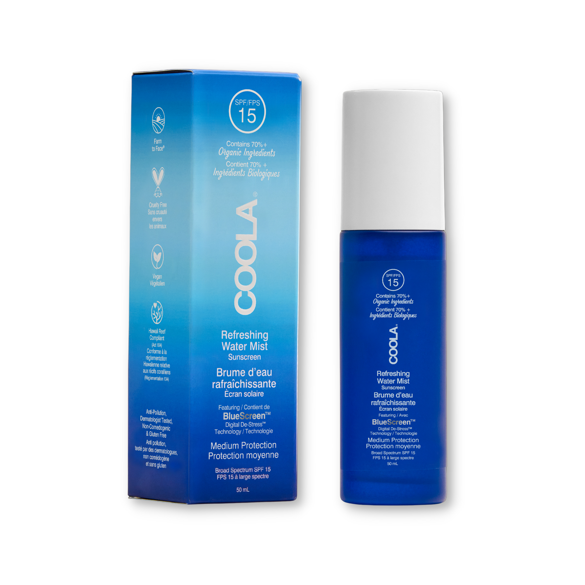 Coola Full Spectrum 360° Refreshing Water Mist Organic Face Sunscreen SPF 15