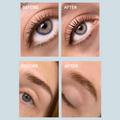 Close-up of Élan AMINO Brow & Lash Amino Acid Concentrate bottle, showcasing the product for lash and brow aftercare by Élan Cosmetics.