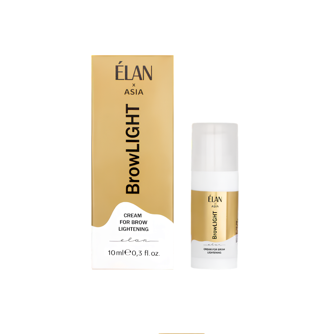 Élan BrowLIGHT brow lightening cream tube with applicator for lashes and brows tinting by Élan Cosmetics.
