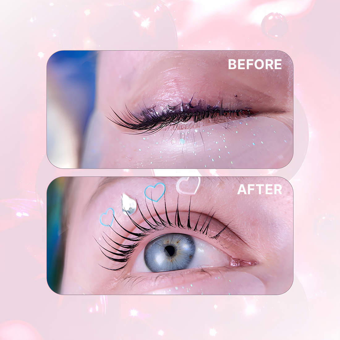 Élan DuoClean Professional Lash and Brow Cleanser for lashes and brows tinting, featuring a clear bottle with a pump dispenser.