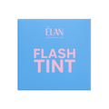 Elan Flash Tint product packaging with blue background and pink text