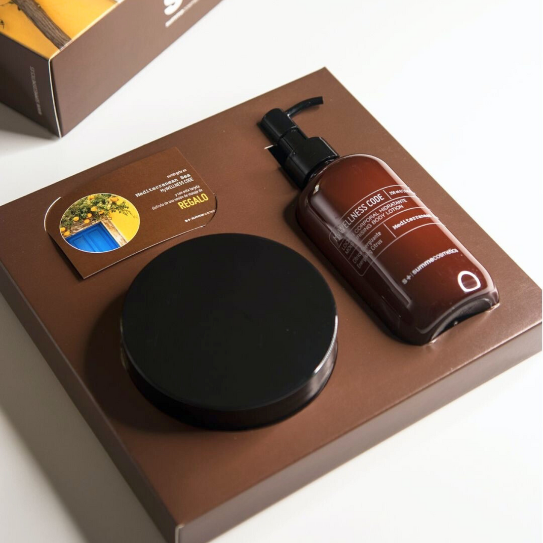 Product packaging with a blue door design and 'My Wellness Code' text on a white background