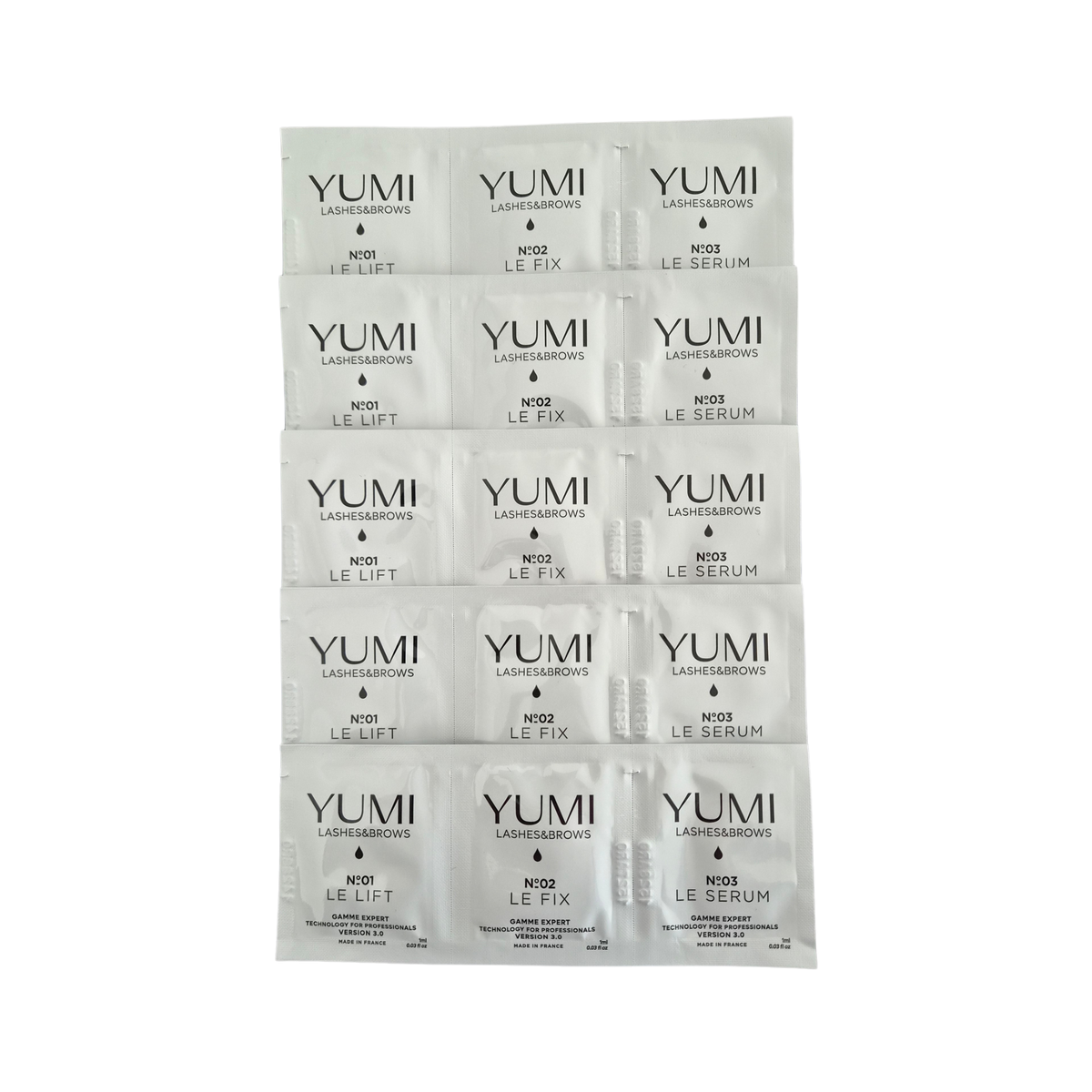 Yumi Lashes & Brows Treatment Le Soin Version 3.0, 5 x 1ml tubes in product packaging