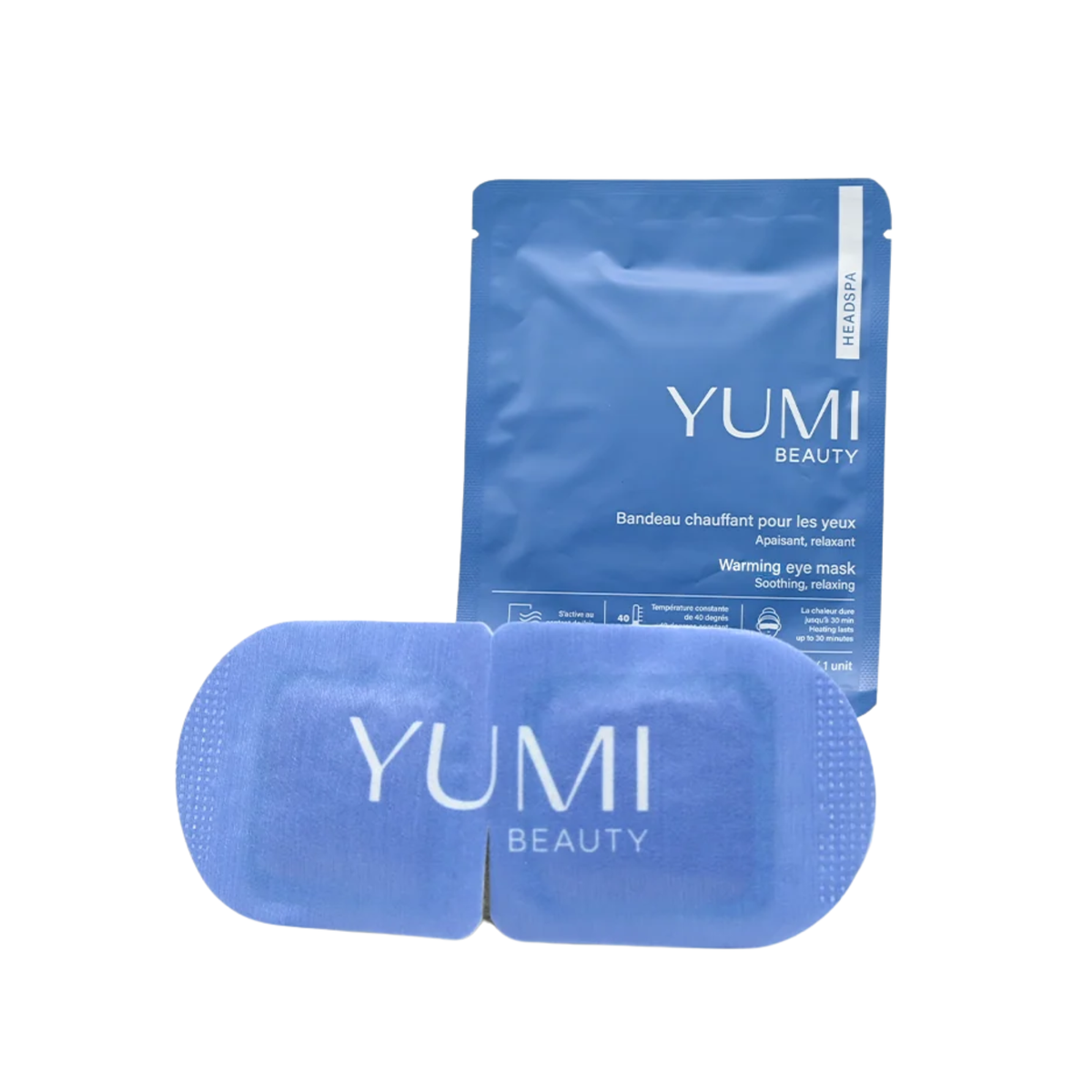 Yumi Beauty warming eye mask from Yumi Skincare, soft fabric with gentle heat therapy for relaxing eye care.