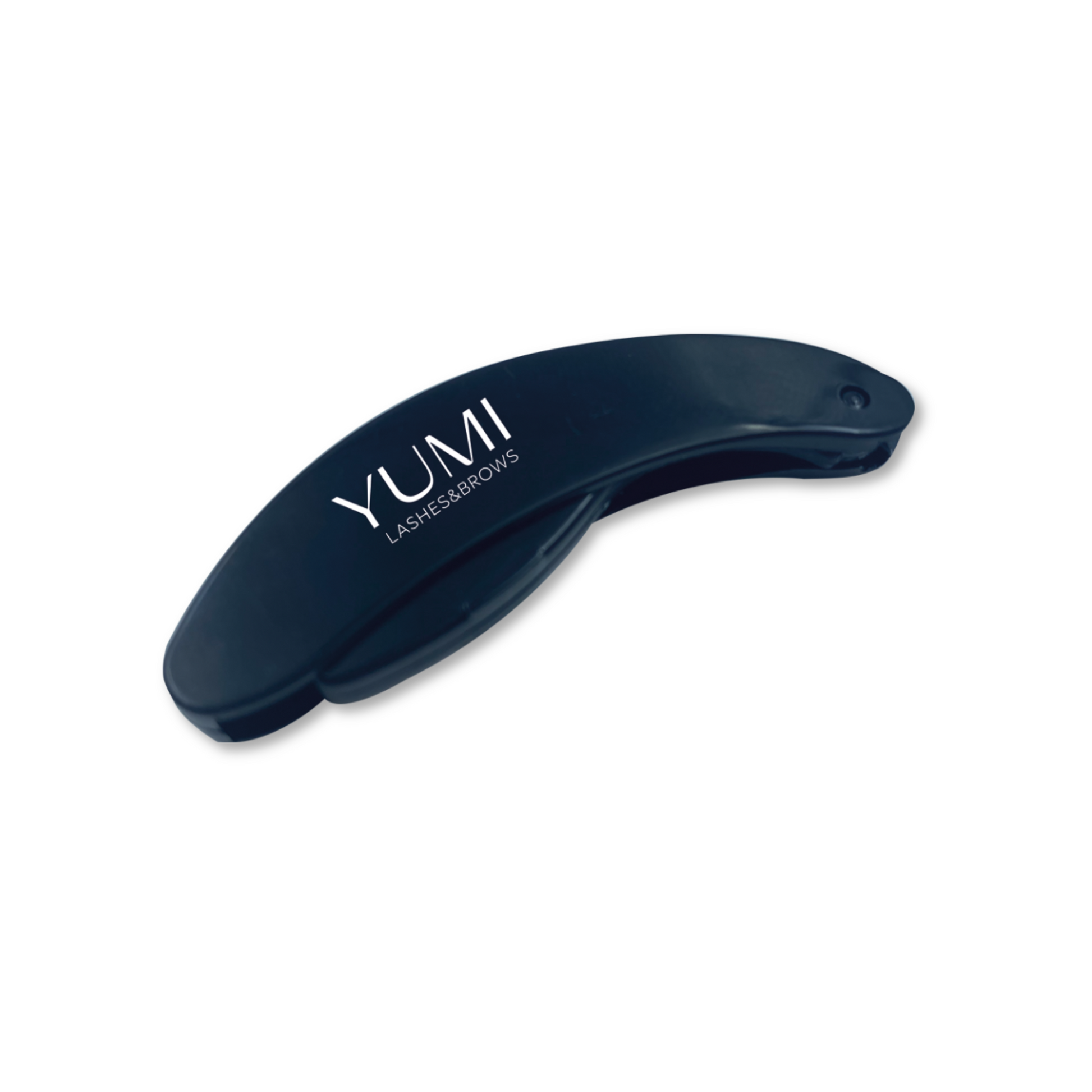 Yumi Brows folding eyebrow comb with fine teeth for grooming and shaping eyebrows, from Yumi Lashes.