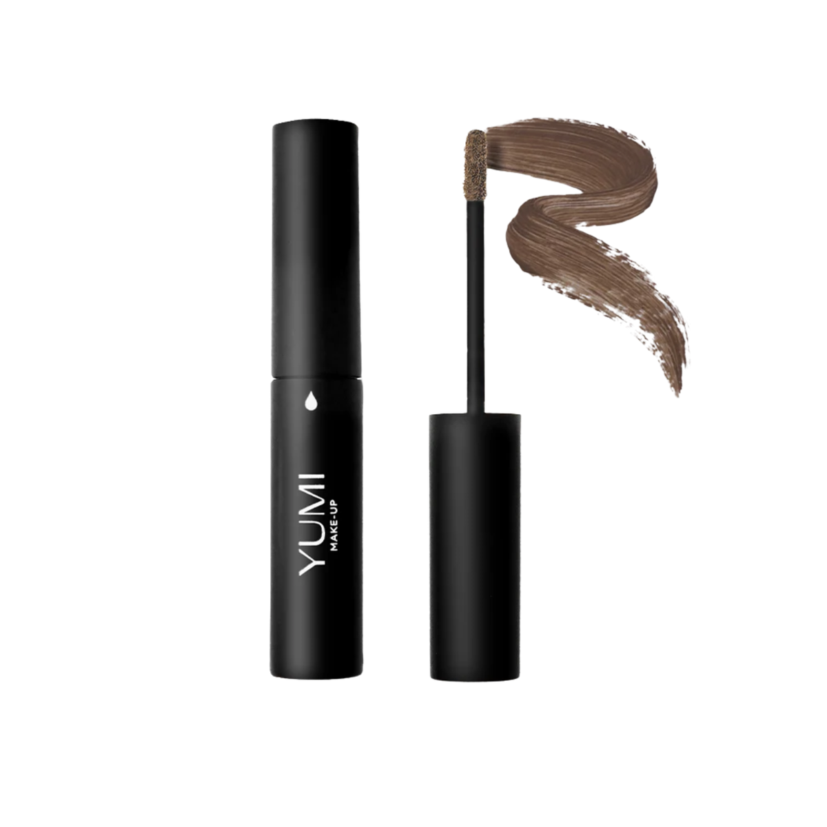 Yumi Makeup Brow Filler in brown, natural-looking brow gel with precise applicator for defining and filling eyebrows.