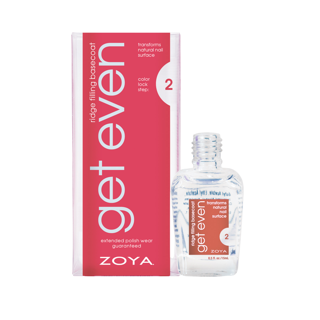 Zoya Get Even nail polish bottle with packaging on a white background