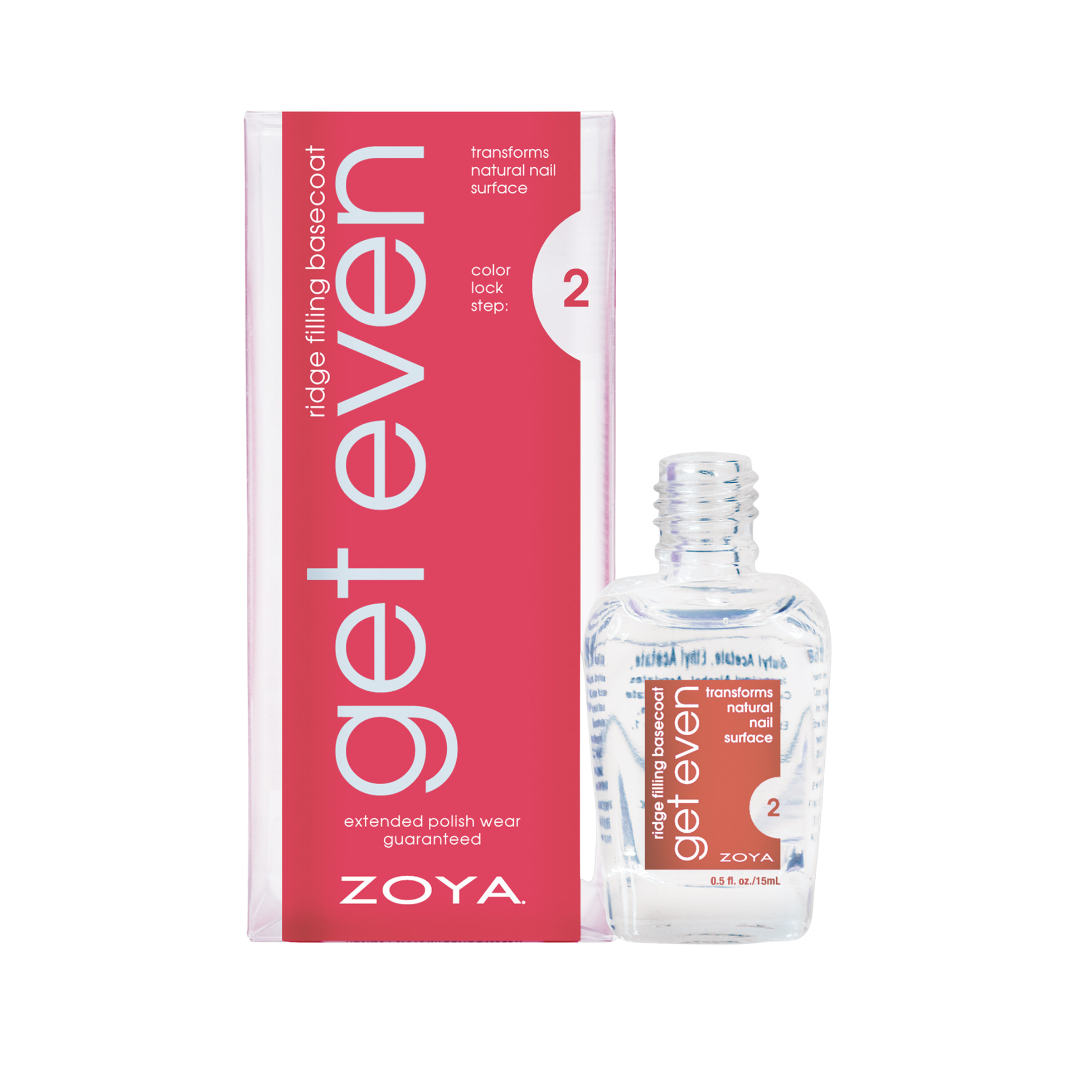 Zoya Get Even nail polish bottle with packaging on a white background