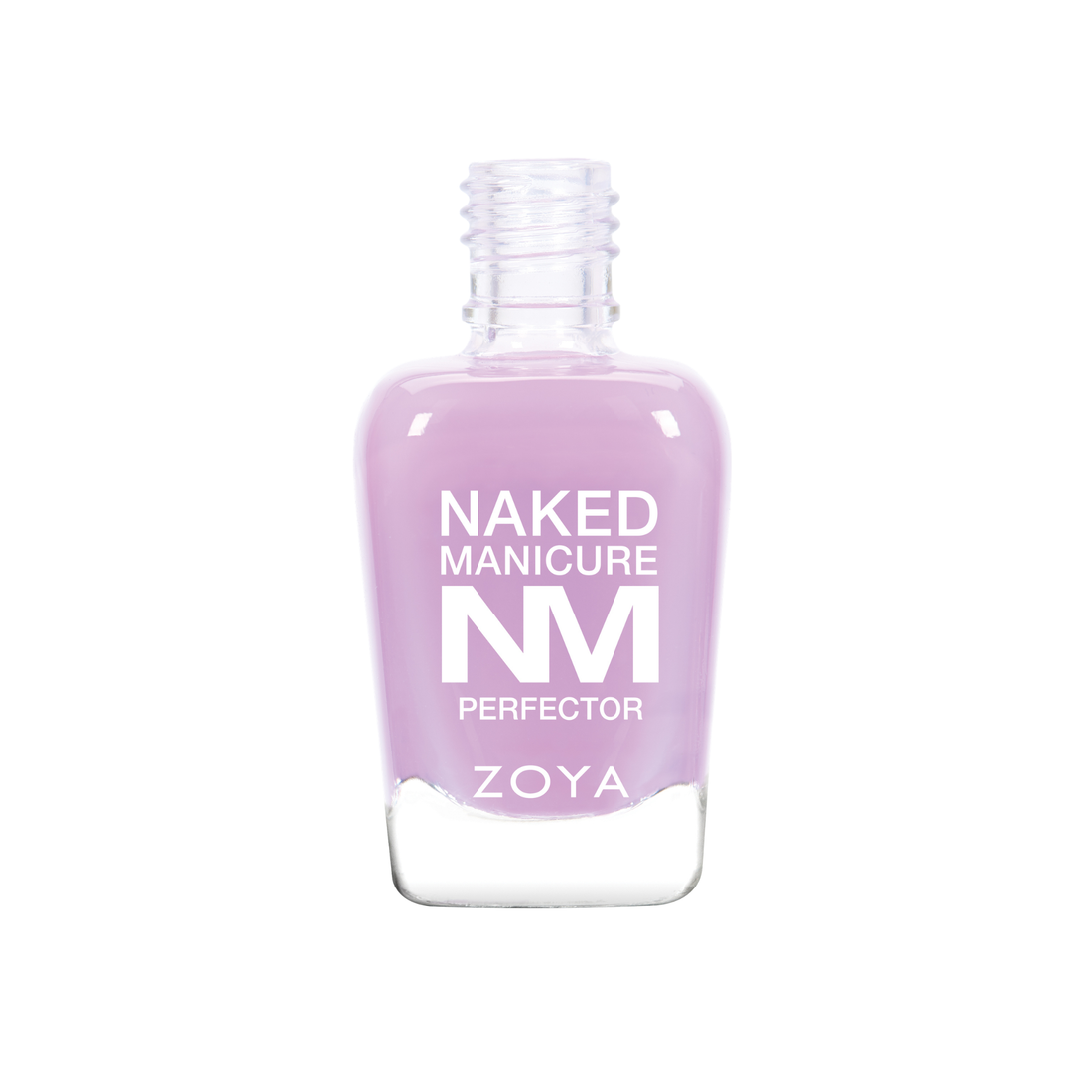 Zoya Naked Manicure Lavender Perfector 15ml, a close-up of the bottle with lavender-colored nail care product.