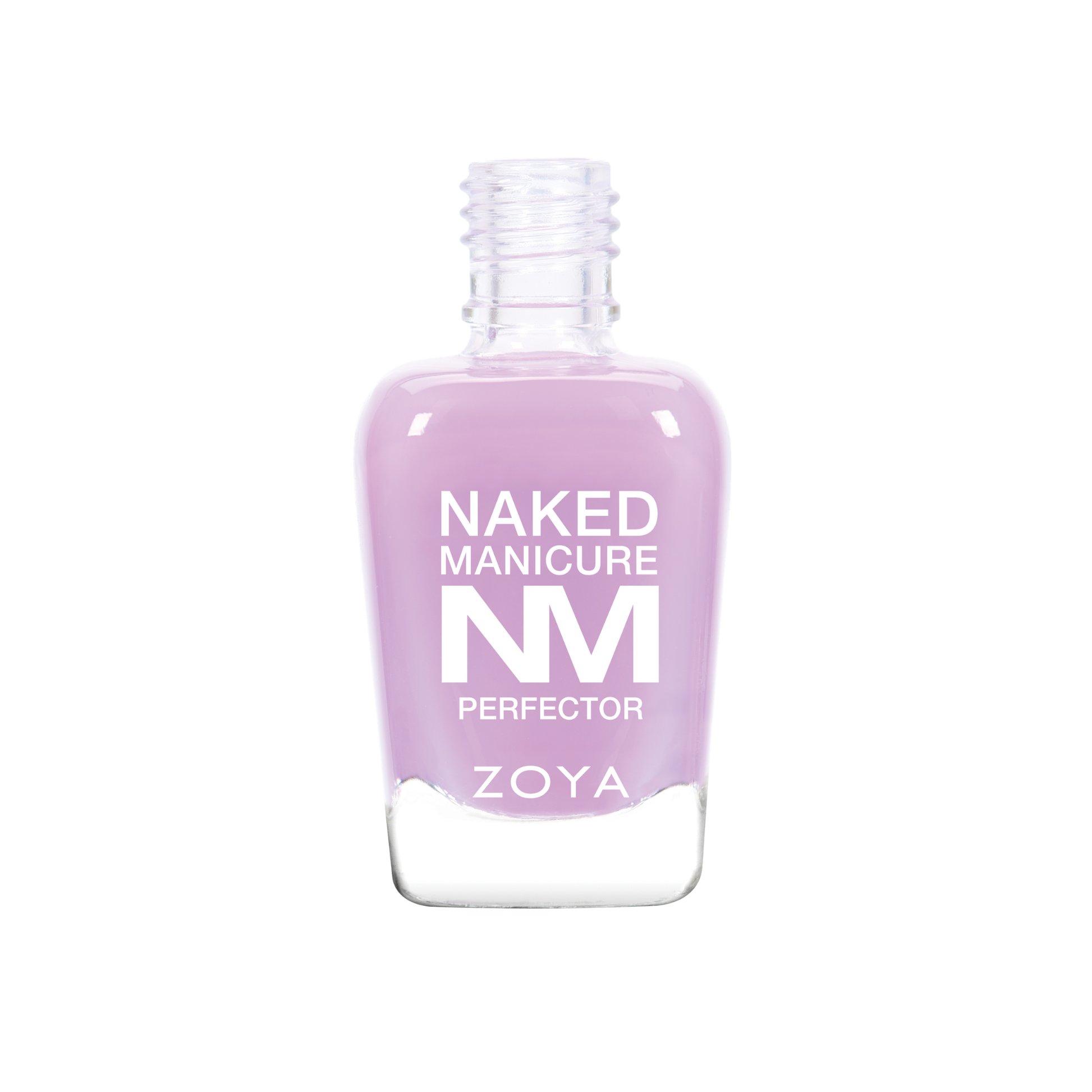 Zoya Naked Manicure Lavender Perfector 15ml, a close-up of the bottle with lavender-colored nail care product.