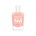 Zoya Naked Manicure Pink Perfector 15ml bottle showing the pink nail treatment inside a clear glass bottle with a white cap.