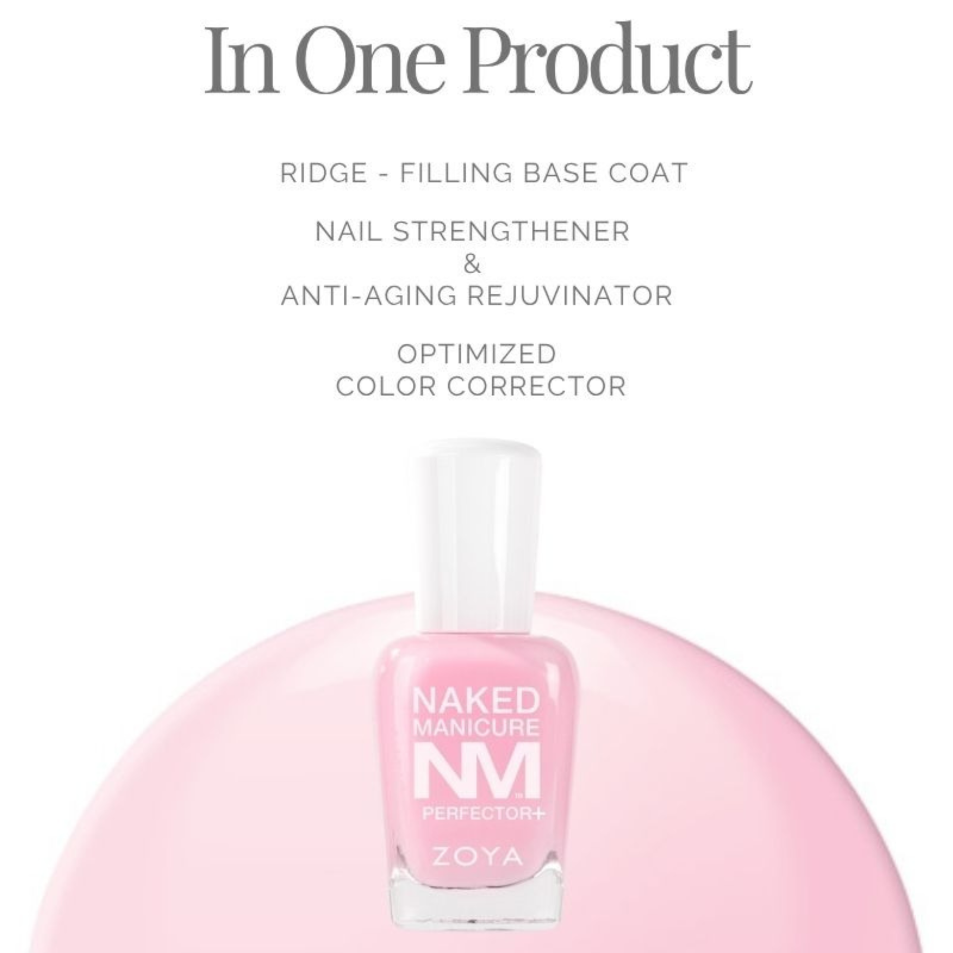 Zoya Naked Manicure Perfector Plus in Opal Pink, showing a compact color-correcting product with a smooth, pink-toned finish.