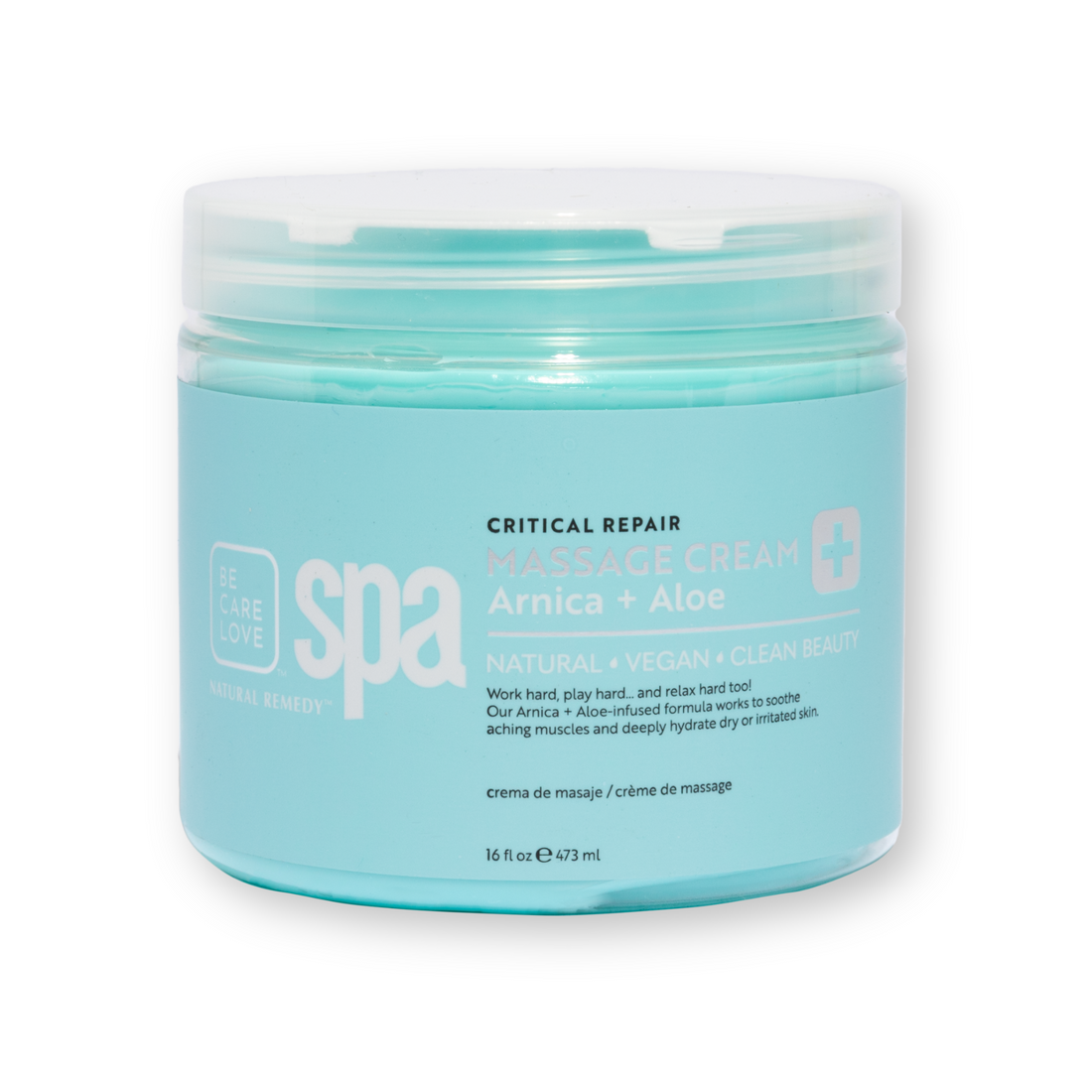 BCL SPA Critical Repair 2-Step SPA system massage cream with arnica and aloe for manicure and pedicure treatments.