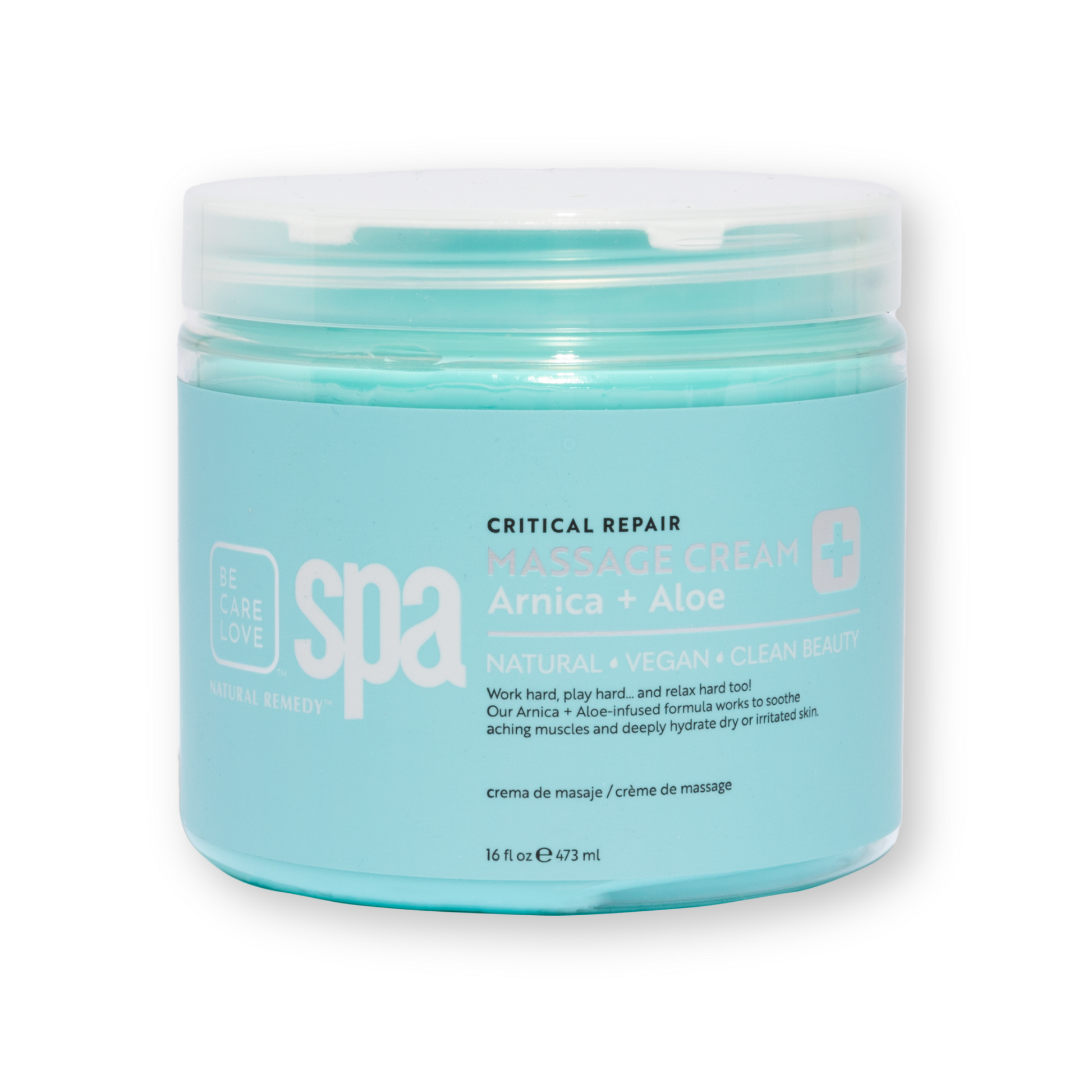 BCL SPA Critical Repair 2-Step SPA system massage cream with arnica and aloe for manicure and pedicure treatments.