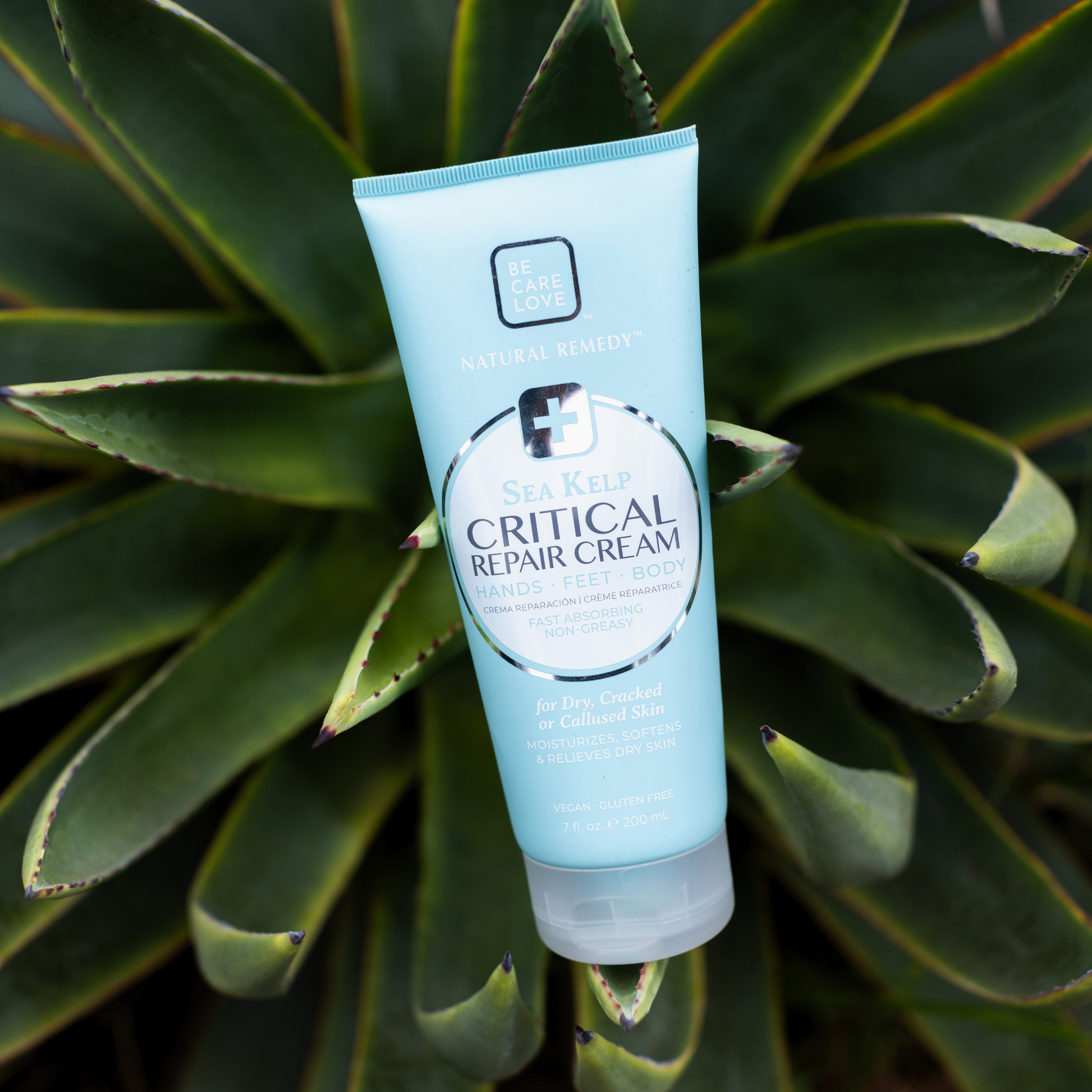 BCL SPA Natural Remedy Critical Repair Cream 89ml for manicure and pedicure, creamy formula in a white jar with a silver lid