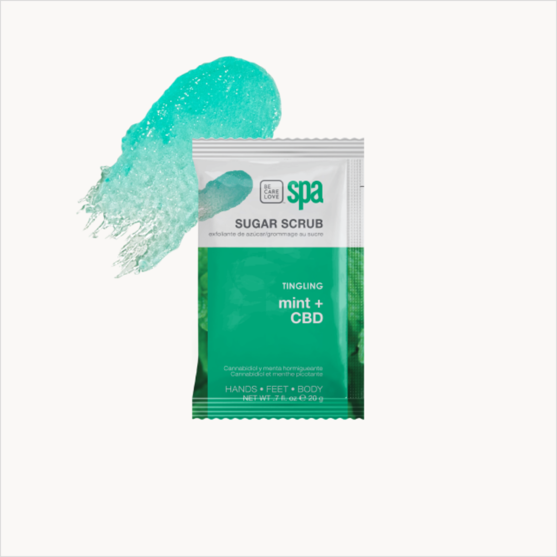 BCL SPA Tingling Mint 4 Step Manicure & Pedicure System in a box, featuring four products for nail care and revitalization