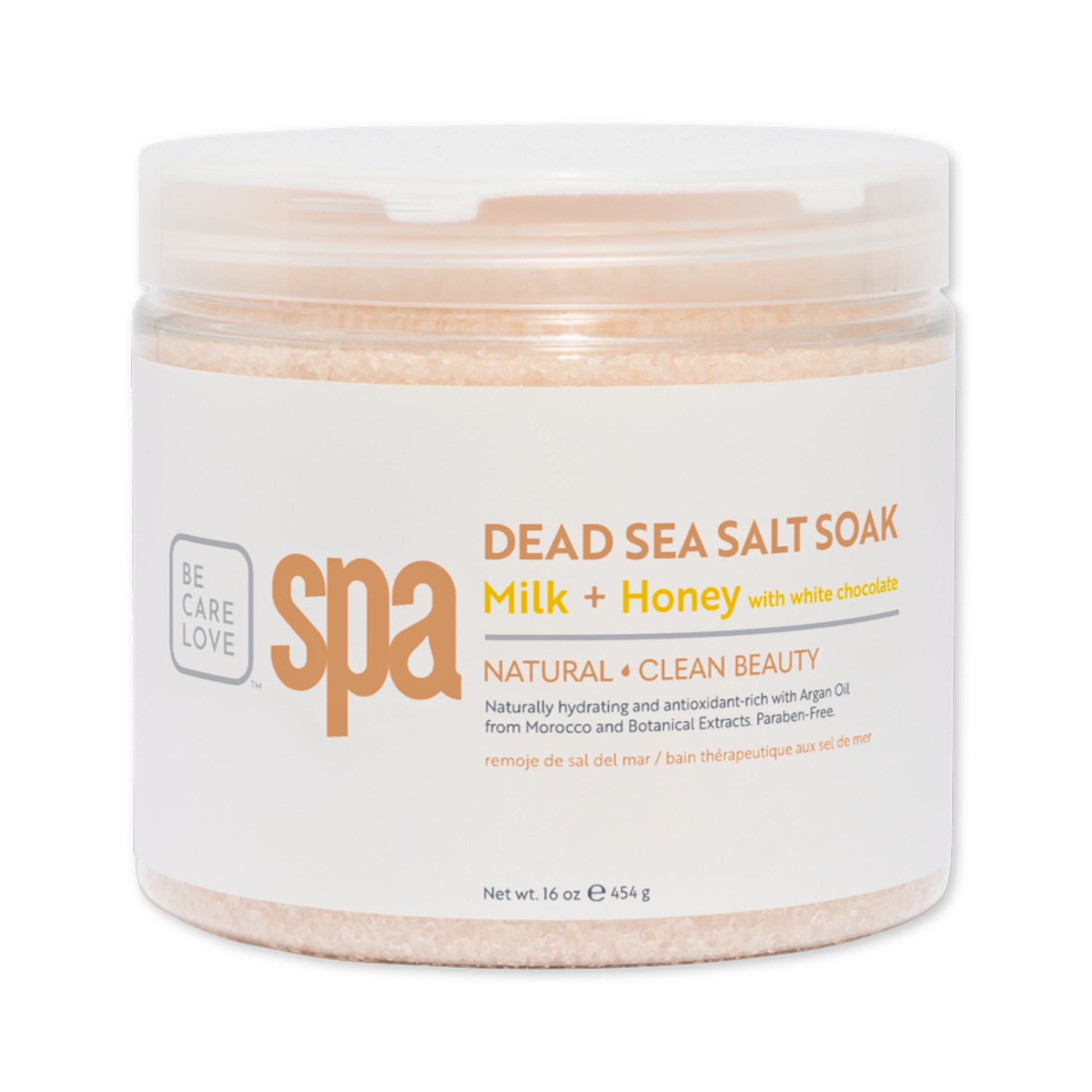 BCL SPA Ultra Moisturizing Milk and Honey with White Chocolate Dead Sea Salt Soak for manicure and pedicure treatments