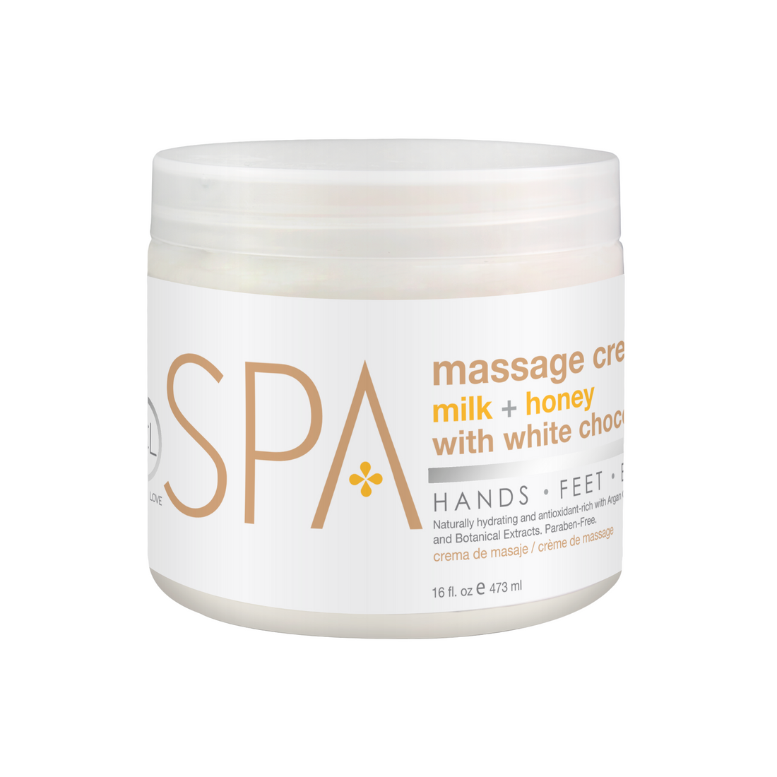 BCL SPA Ultra Moisturizing Milk and Honey white chocolate massage cream for manicure and pedicure treatments