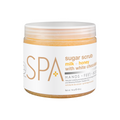 BCL SPA Ultra Moisturizing Milk and Honey with White Chocolate Sugar Scrub for manicure and pedicure treatments.