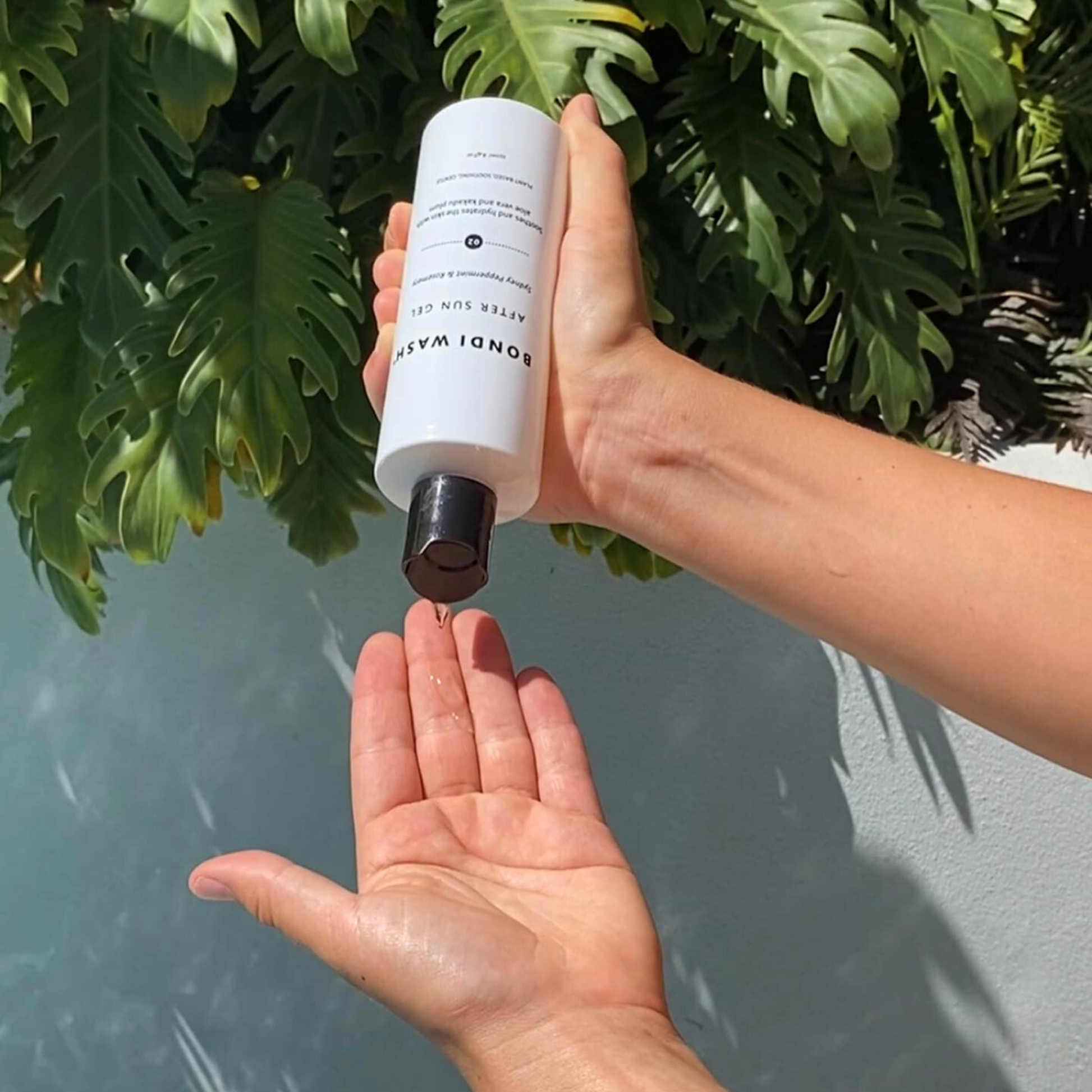 Bondi Wash After Sun Body Wash with soothing gel formula, designed to refresh and hydrate skin after sun exposure.