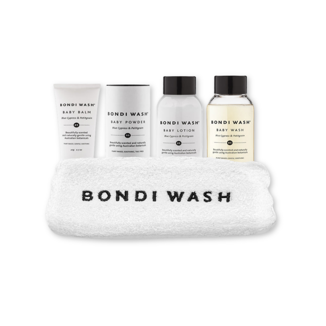 Bondi Wash Baby Essentials May Gibbs lotion and moisturizer set with gentle, nourishing skincare for babies.
