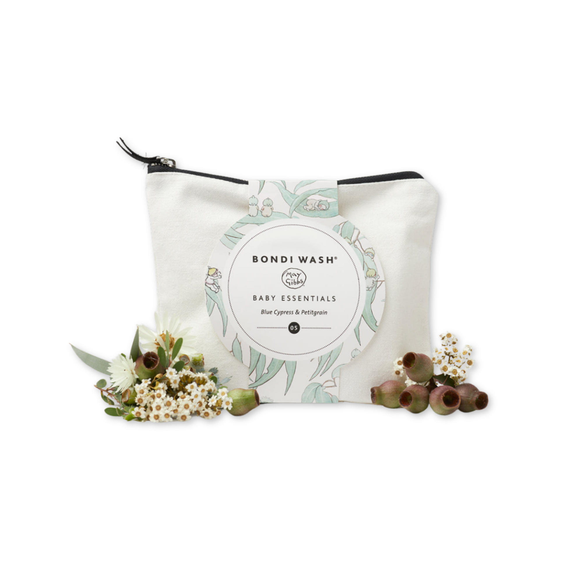 Bondi Wash Baby Essentials May Gibbs lotion and moisturizer set with gentle, nourishing products for delicate baby skin.