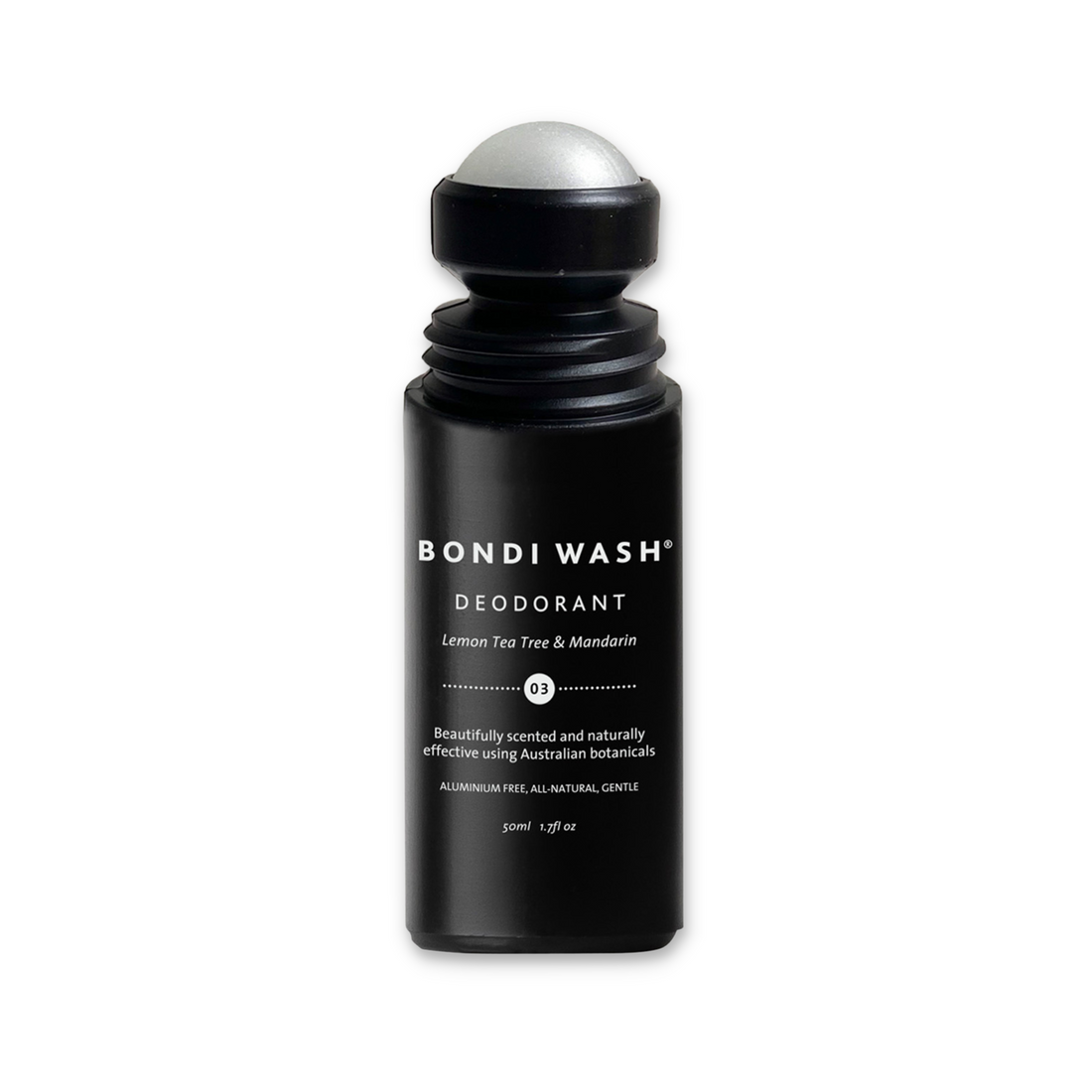 Bondi Wash deodorant stick with natural ingredients and clean design, showcasing the product against a neutral background.