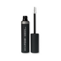 JB Cosmetics Browfood Clear Brow Enhancing Gelfix applied to well-groomed eyebrows with clear gel and brush applicator.