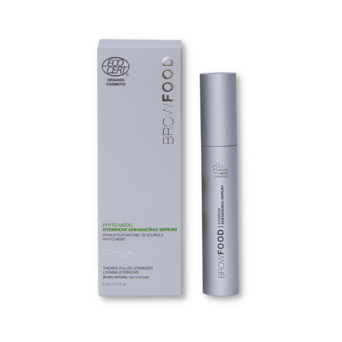 JB Cosmetics Browfood Phyto-Medic Eyebrow Enhancing Serum 5ml bottle with applicator brush for fuller brows.