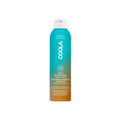 Coola Clear Sunscreen Spray SPF30 with tropical coconut scent in a transparent spray bottle.
