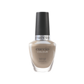 Cuccio Colour Pug Get About It nail polish bottle with light brown shade, showcasing the Cuccio Colour branding and product label.
