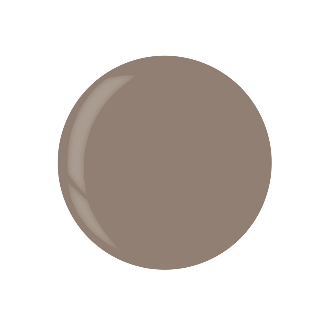 Cuccio Colour Pug Get About It nail polish bottle with light brown shade, showcasing the Cuccio Colour branding and product label.