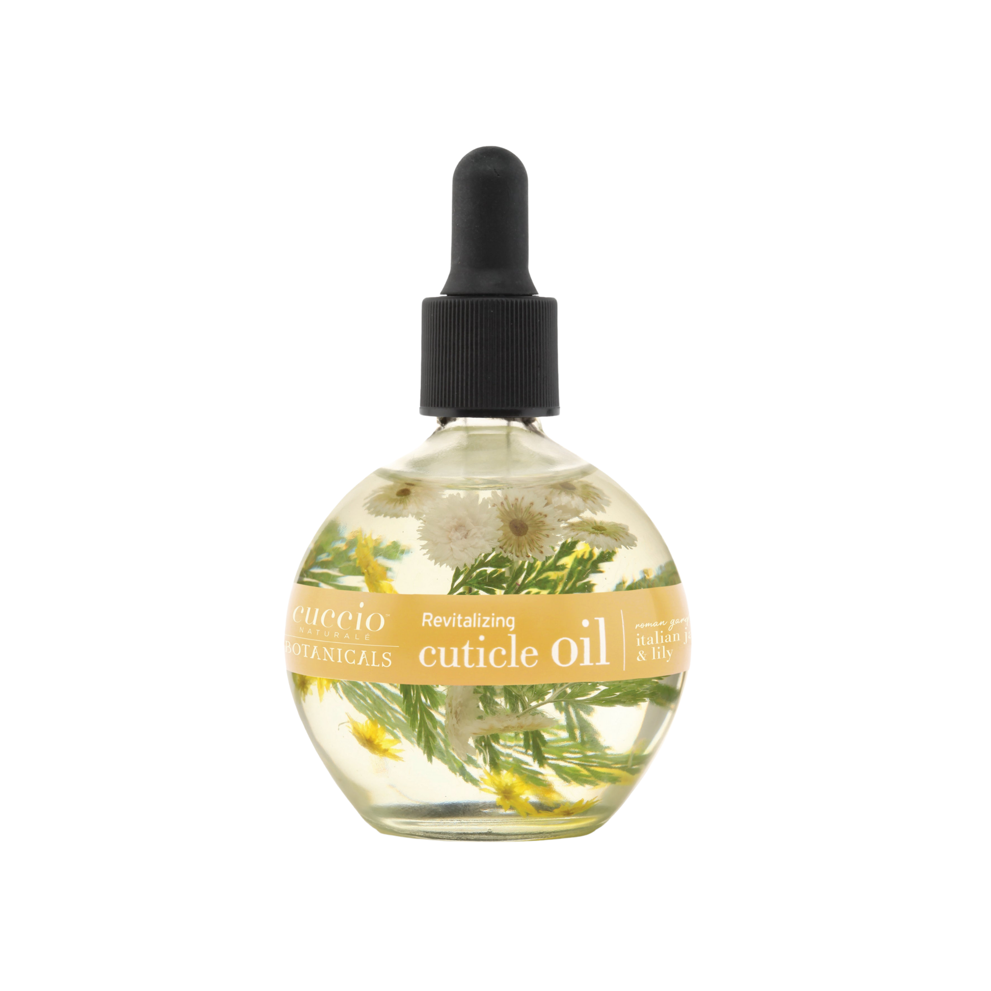 Cuccio Naturalé Roman Garden cuticle revitalizing oil in 62ml bottle, natural botanical formula for healthy cuticles.