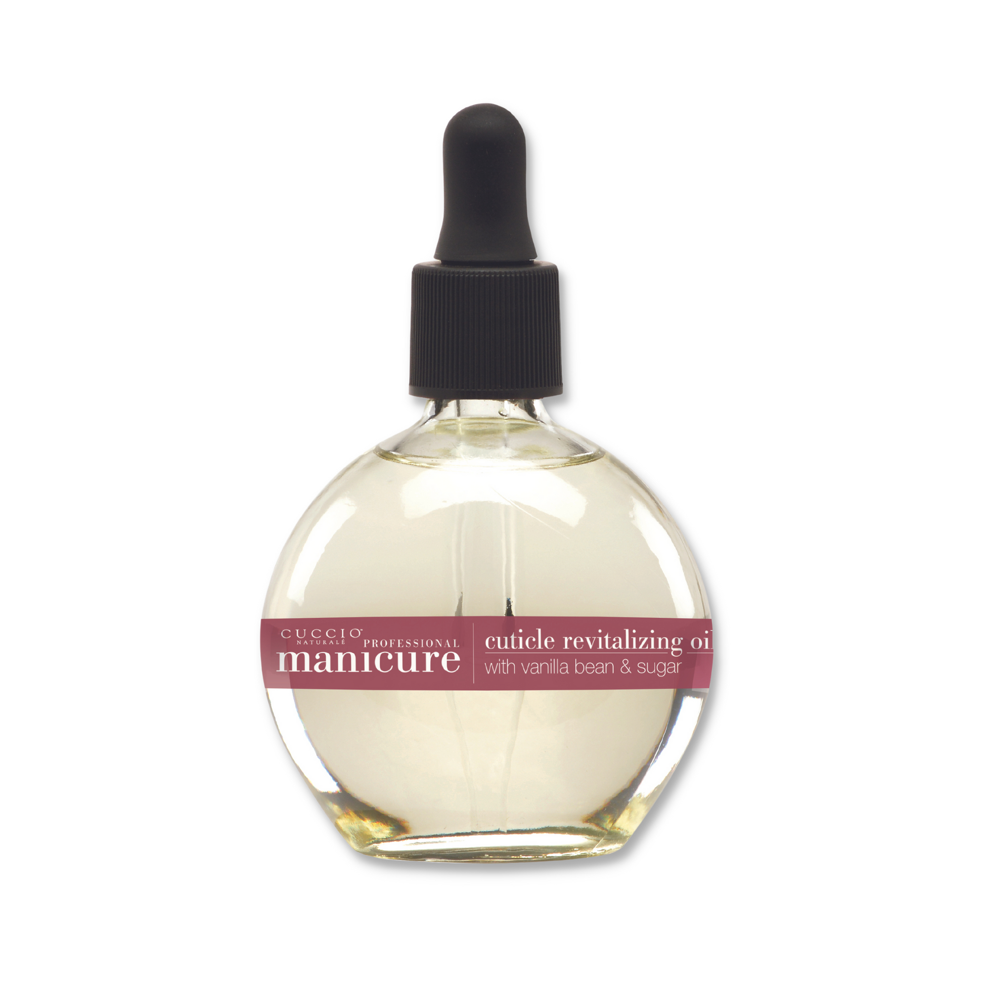 Cuccio Naturalé Vanilla Bean & Sugar Cuticle Revitalizing Oil in a 2.5oz bottle, featuring a vanilla and sugar scent.