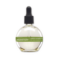 Cuccio Naturalé Cuticle Revitalizing Oil with white limetta and aloe vera in a 2.5oz bottle, featuring a clear applicator brush.