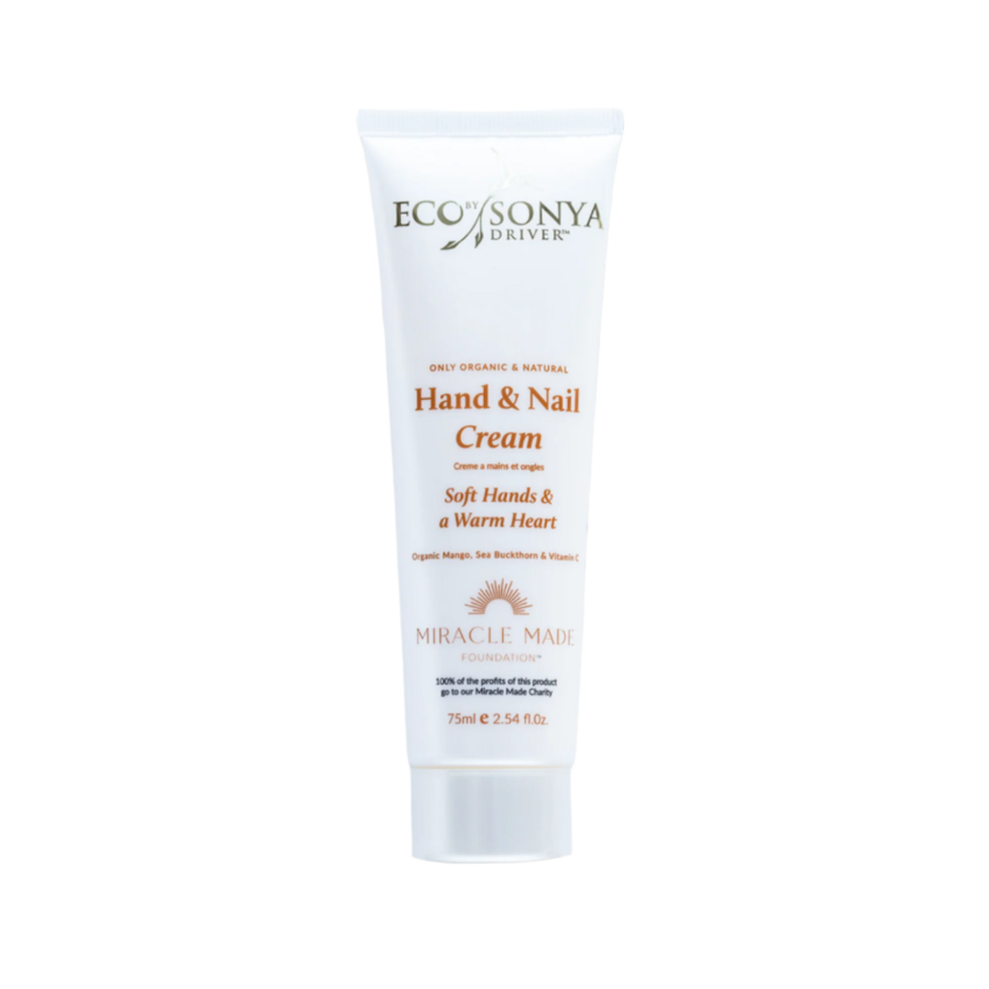 Eco by Sonya Driver Hand and Nail Cream in a sleek tube, designed to moisturize and nourish hands and nails.