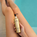 Eco by Sonya Driver Winter Skin self-tanner bottle with pump, featuring a sleek white design and winter-themed branding.