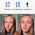 Élan Brow Gel Tint Taupe in a 20ml tube, designed for natural-looking lash and brow tinting with brand branding visible.