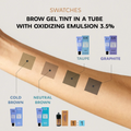 Élan Brow Gel Tint in Neutral Brown, 20ml tube, for natural-looking lash and brow coloring, from Élan Cosmetics.