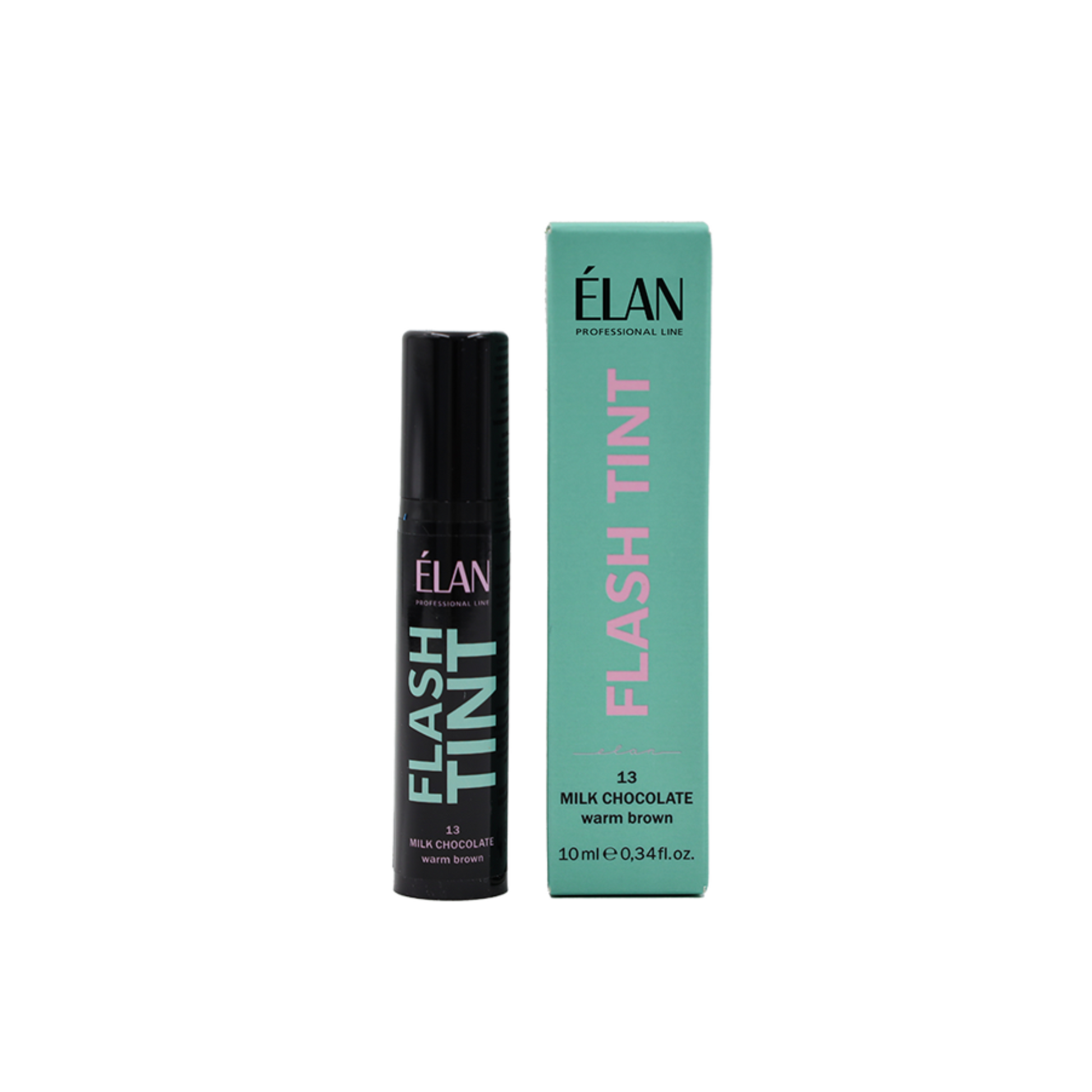 Élan Flash Tint in Milk Chocolate for lashes and brows, featuring a professional tinting product from Élan Cosmetics.