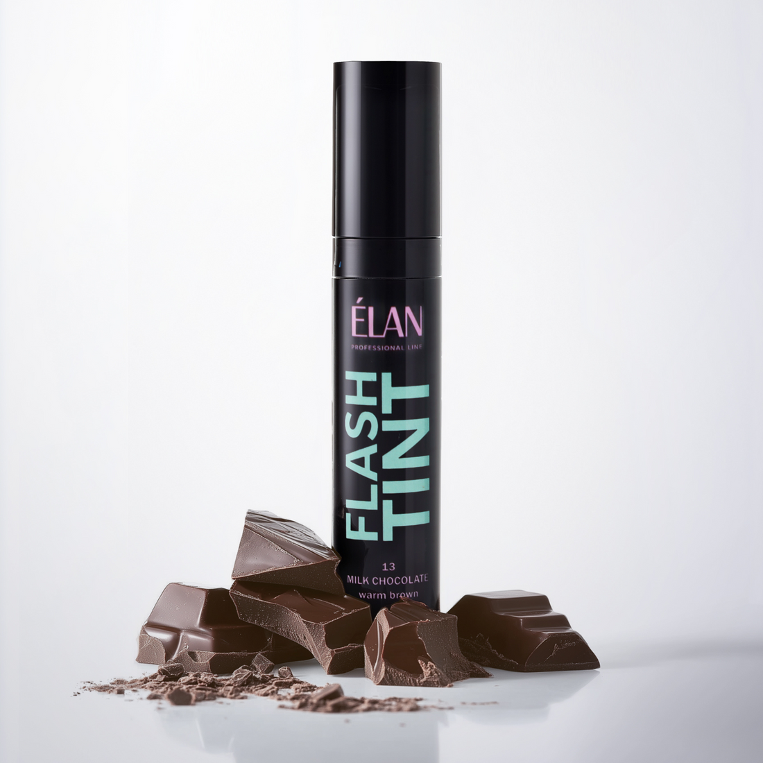 Élan Flash Tint in Milk Chocolate for lashes and brows, featuring a professional tinting product from Élan Cosmetics.