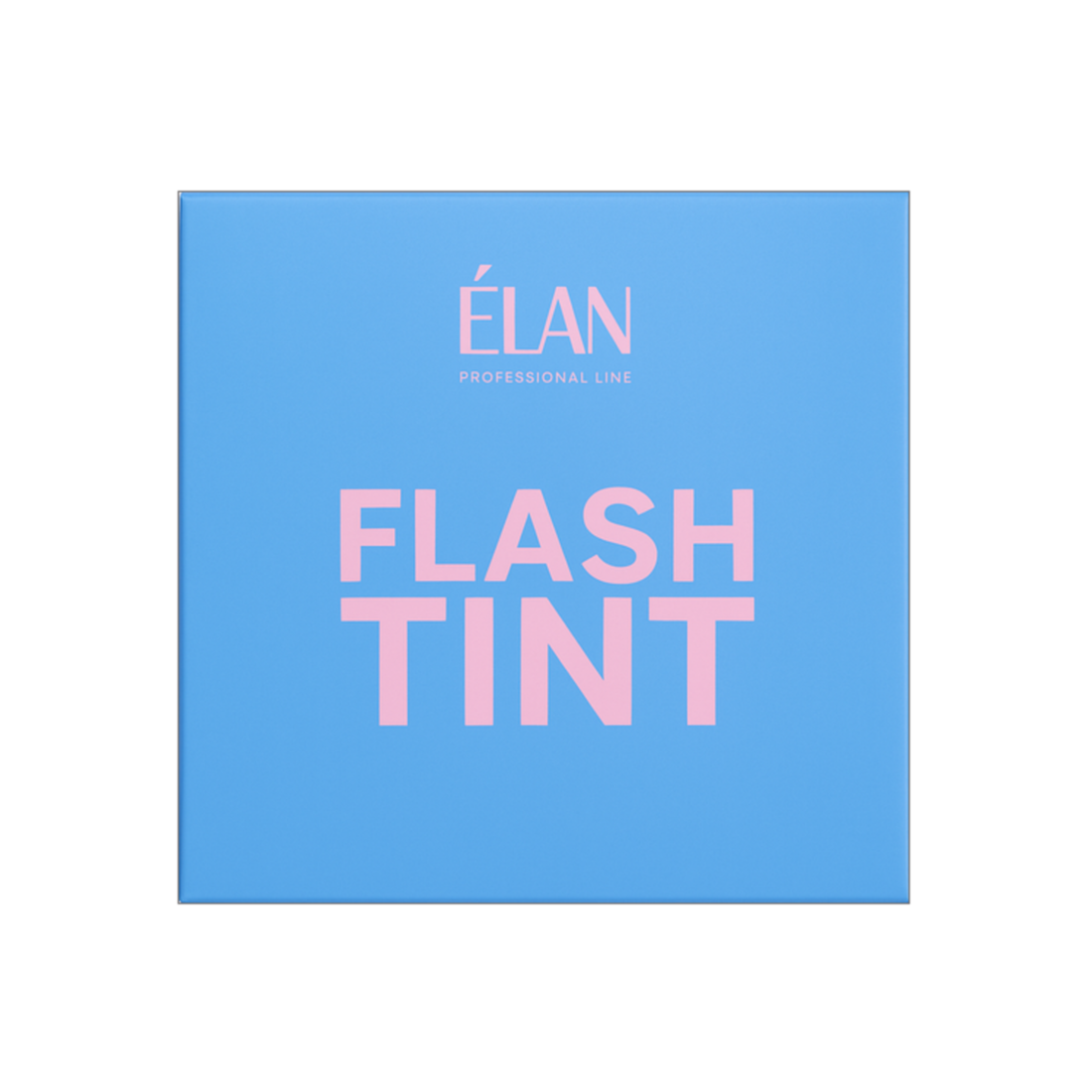 Open box of Élan Cosmetics Flash Tint Set with lashes and brows tinting products for professional eyelash and eyebrow coloring.
