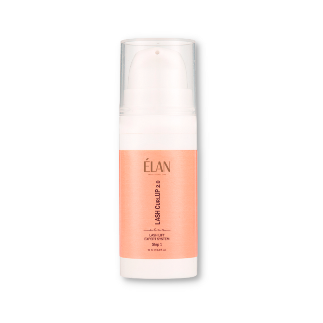 Élan Lash CurlUp 2.0 Step 1 lash and brow lamination product in a 10ml airless bottle, used for professional lash lifting.