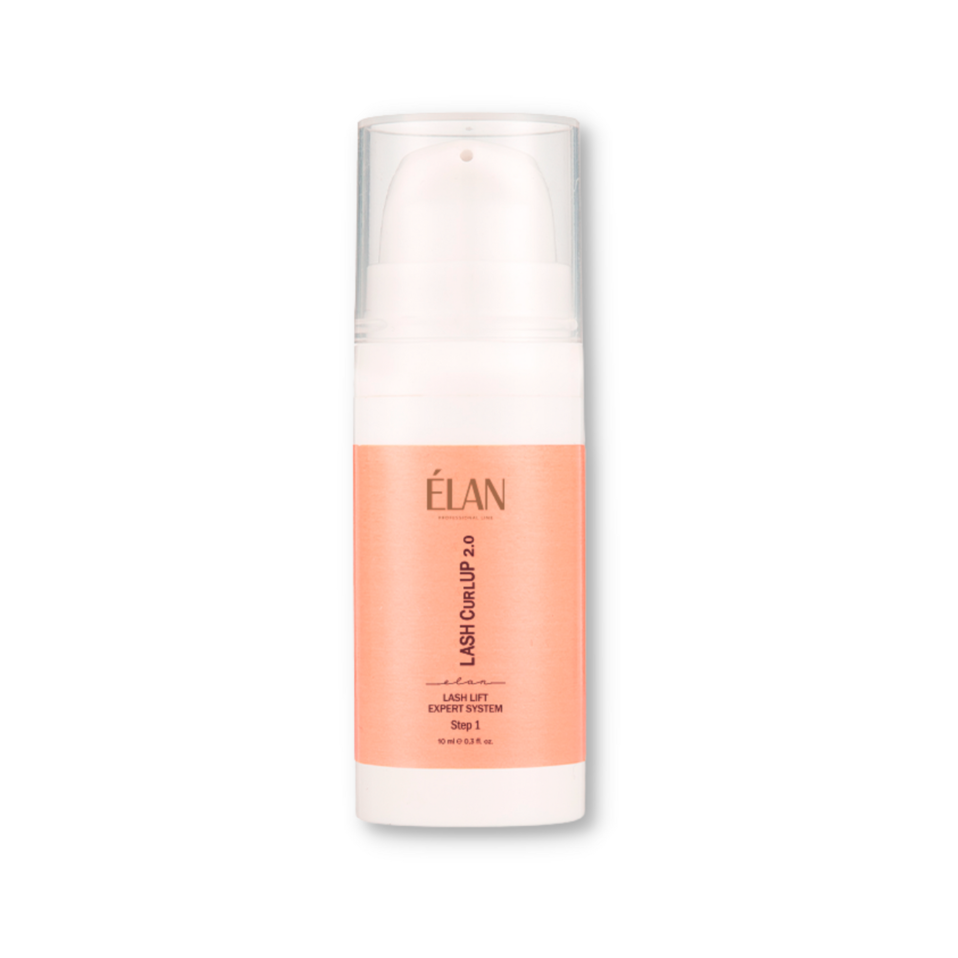 Élan Lash CurlUp 2.0 Step 1 lash and brow lamination product in a 10ml airless bottle, used for professional lash lifting.