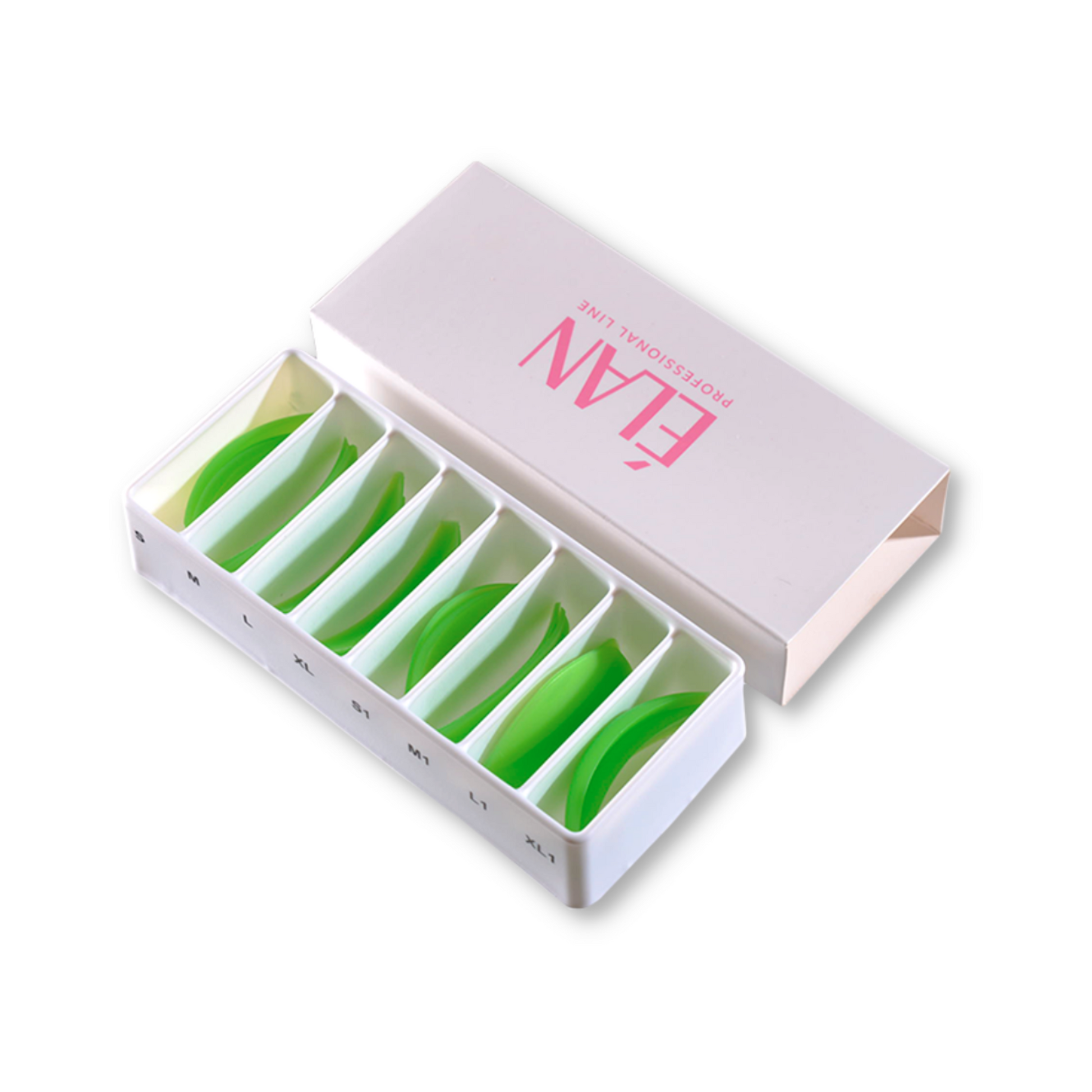 Élan Lash Lamination Silicone Pads Kit Classic for eyelash and brow lamination, featuring various sizes of silicone pads.