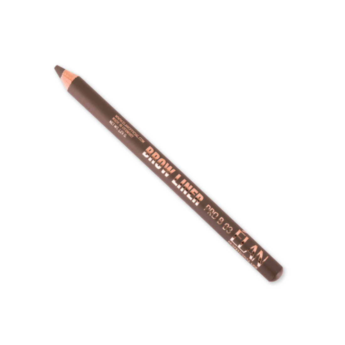 Élan Powder Eyebrow Pencil Brow Liner Pro B03 Blonde for shaping and defining eyebrows, with a soft blonde color and precise tip.