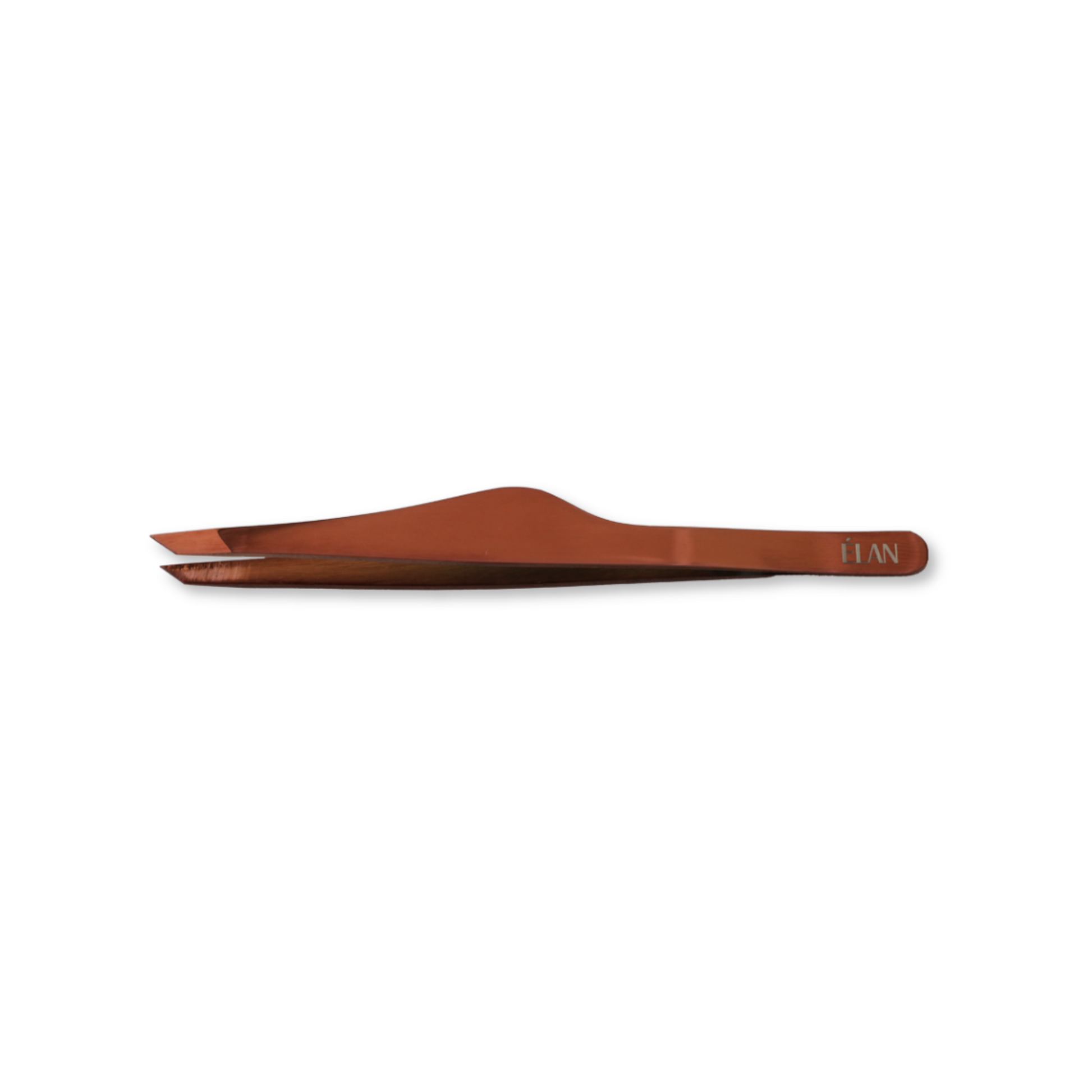 Élan Professional slant tip eyebrow tweezers from Élan Cosmetics, designed for precise shaping and grooming of eyebrows.
